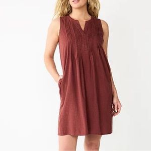 Women's Sonoma Goods For Life® Sleeveless Pintuck Tank Dress